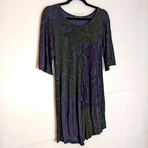 Gudrun Sjoden Floral Tunic Top Lagenlook S - Picture 3 of 7